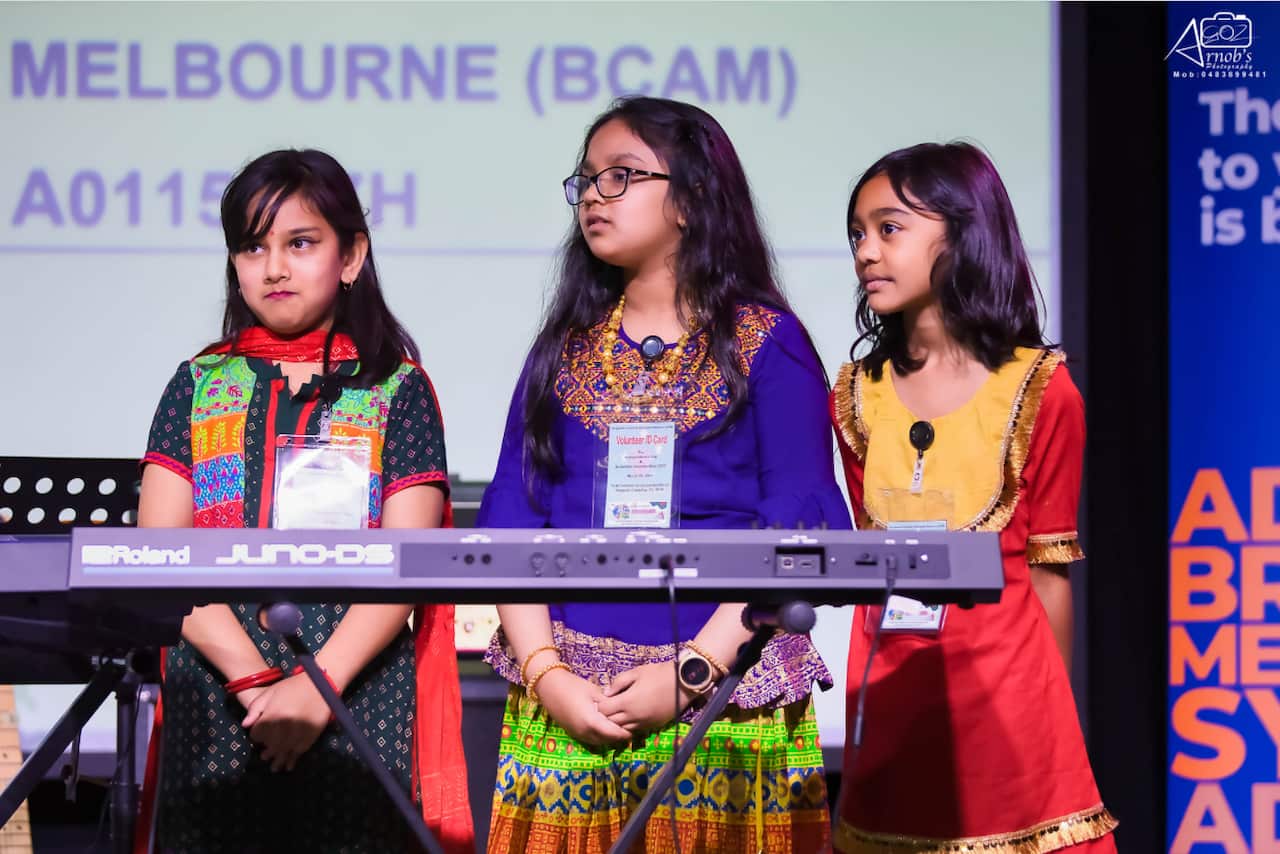Children performing at the Bangladesh's Independence Day and Boishakh in Victoria.