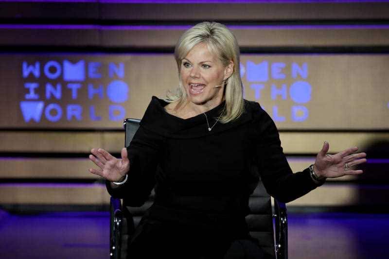 Former Fox News person Gretchen Carlson speaks during the Women in the World Summit at Lincoln Center in New York, Thursday, April 6, 2017