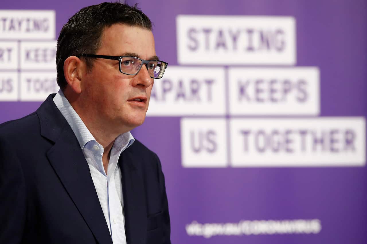 Victorian Premier Daniel Andrews speaks to the media during a press conference in Melbourne, Friday, July 31, 2020. (AAP Image/Daniel Pockett) NO ARCHIVING
