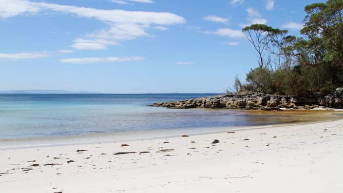 White sandy beach , Greenfield, Jervis bay, Australia