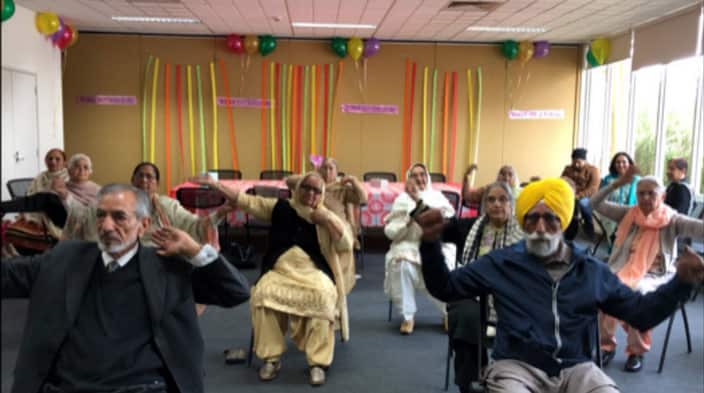 Punjabi seniors participating in their weekly activity group run by Spectrum Migrant Centre