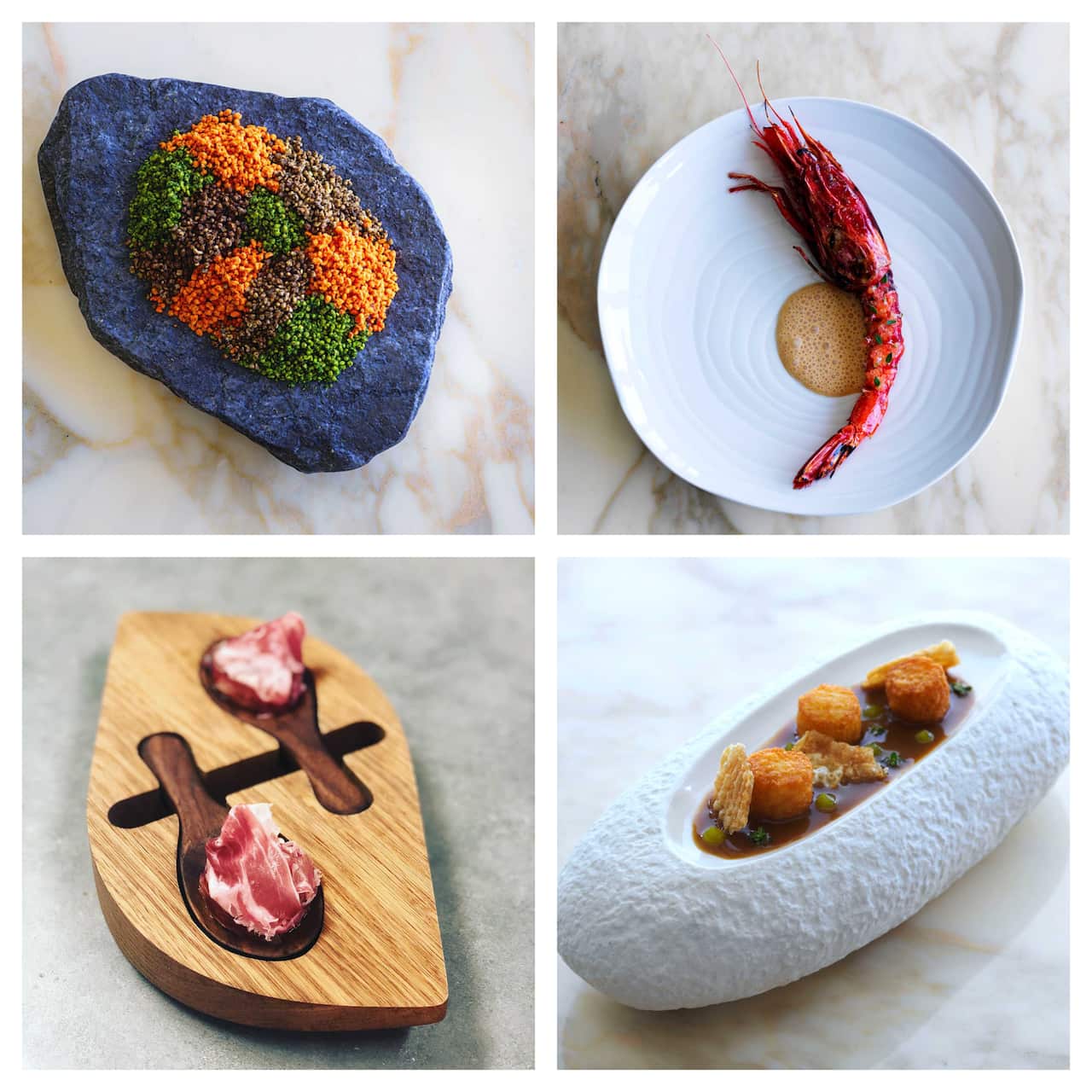 Platos de Victor Moya, restaurante Ormeggio