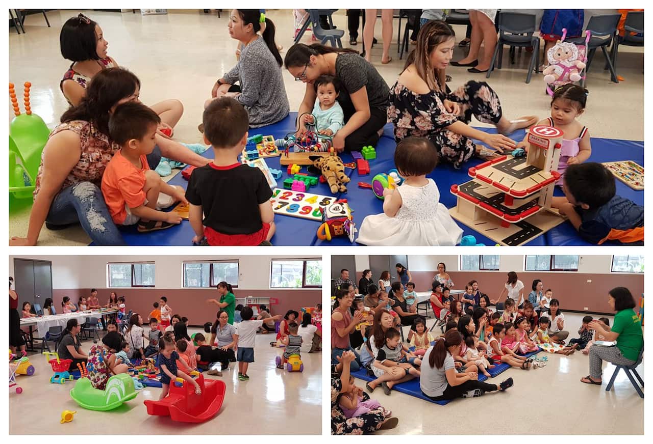 Hầu hết các hoạt động của nhóm chơi mà học đều chú trọng đến sự kết nối tình cảm giữa mẹ và bé. 