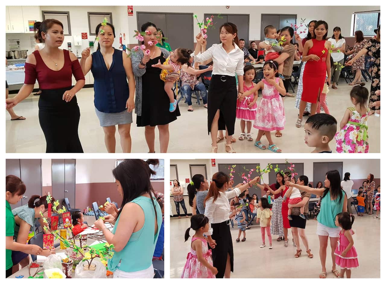 Một hoạt động sinh hoạt mừng Tết nguyên đán của mẹ và con