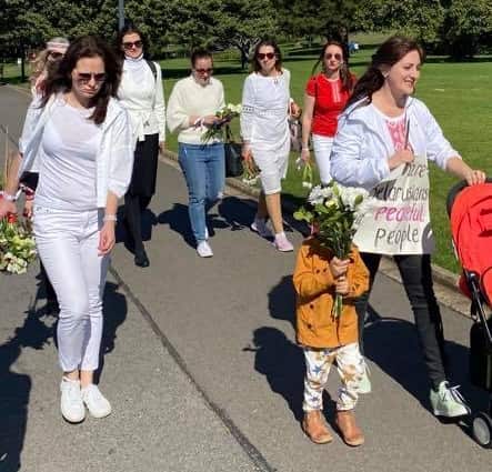 Women in Sydney supporting Belarus