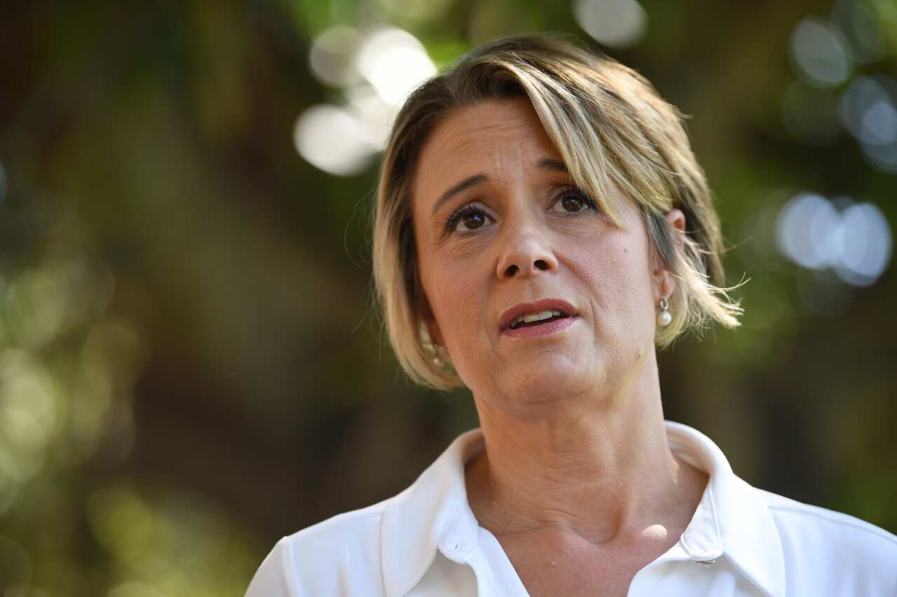 Kristina Keneally speaks to the media in Sydney.