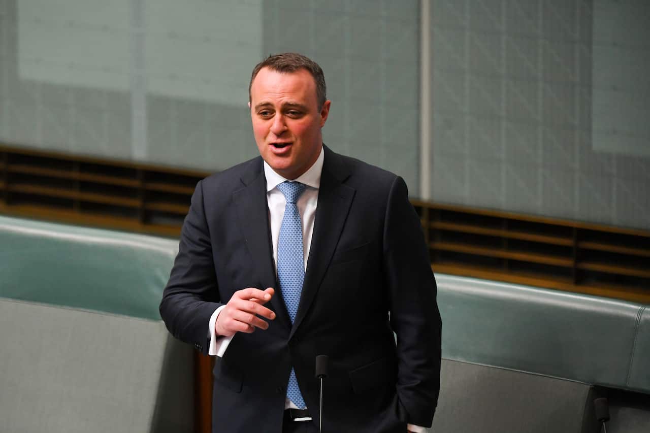 Liberal MP Tim Wilson speaks during debate in the House of Representatives at Parliament House in Canberra.
