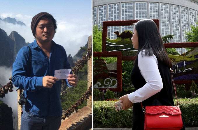 Australian Philip Wen (L) is among three foreign journalists who have been ordered to leave China 