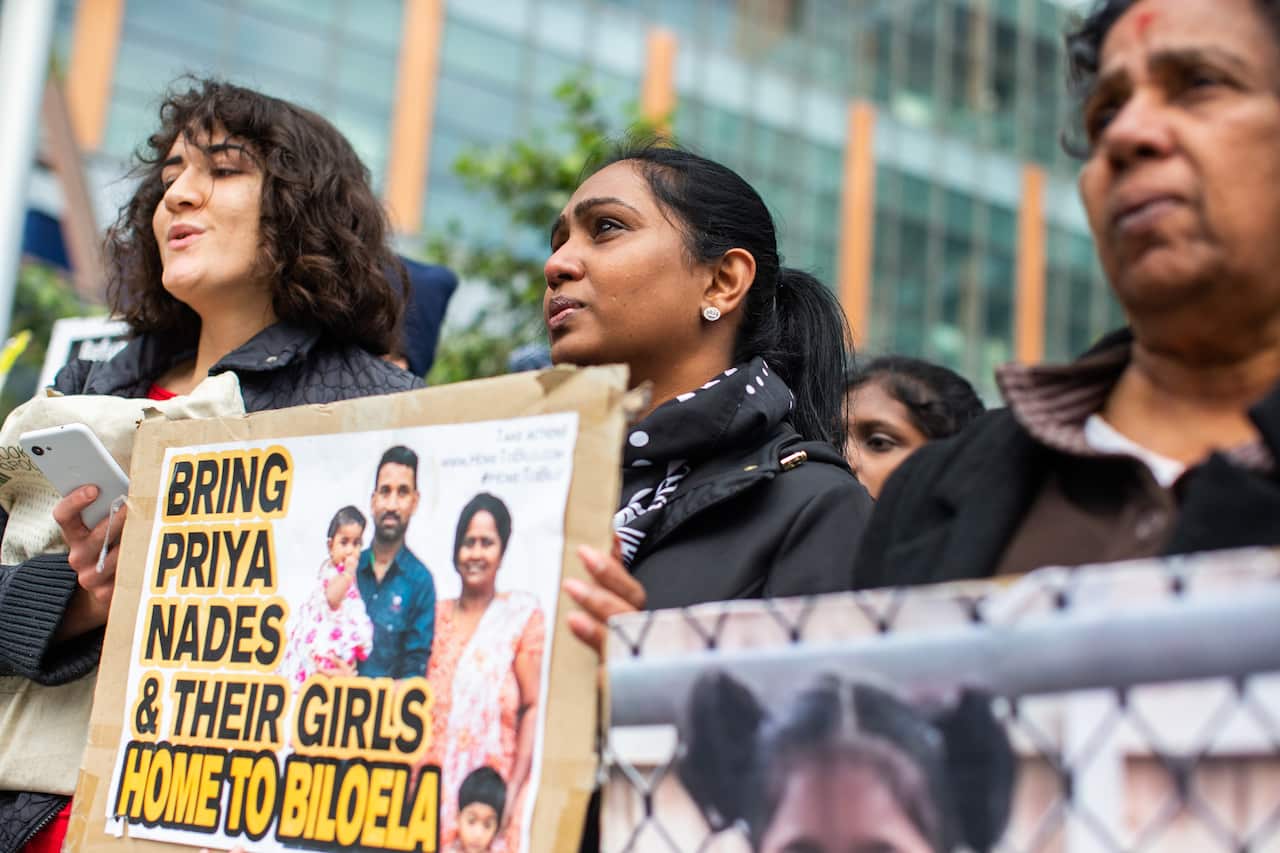 Protesters Rally Against Tamil Asylum Seeker Family Deportation At Federal Court Hearing