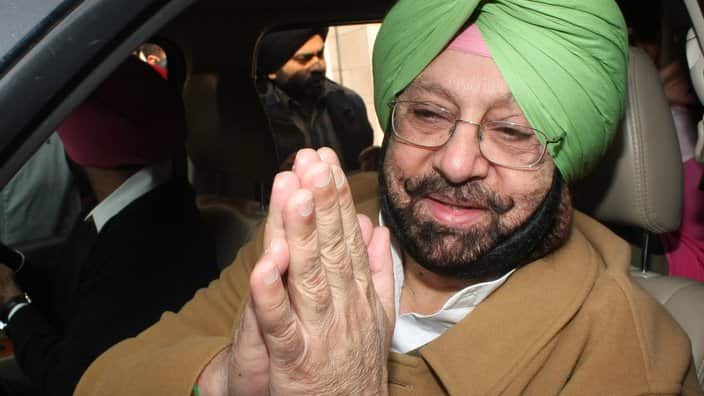 Former Punjab Chief Minister Capt. Amarinder Singh filing nomination papers