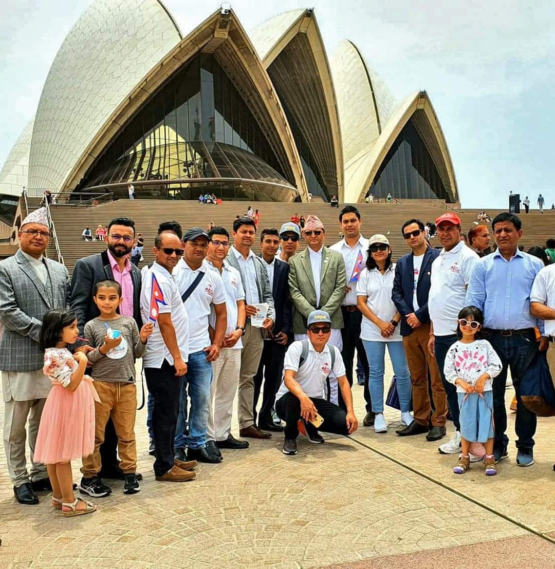 Nepali Tourism Minister at Opera House, SYDNEY