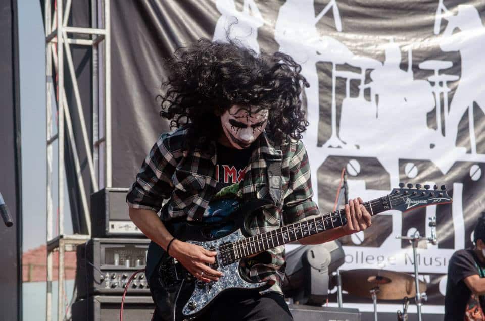 Bikesh Lal Shrestha with guitar