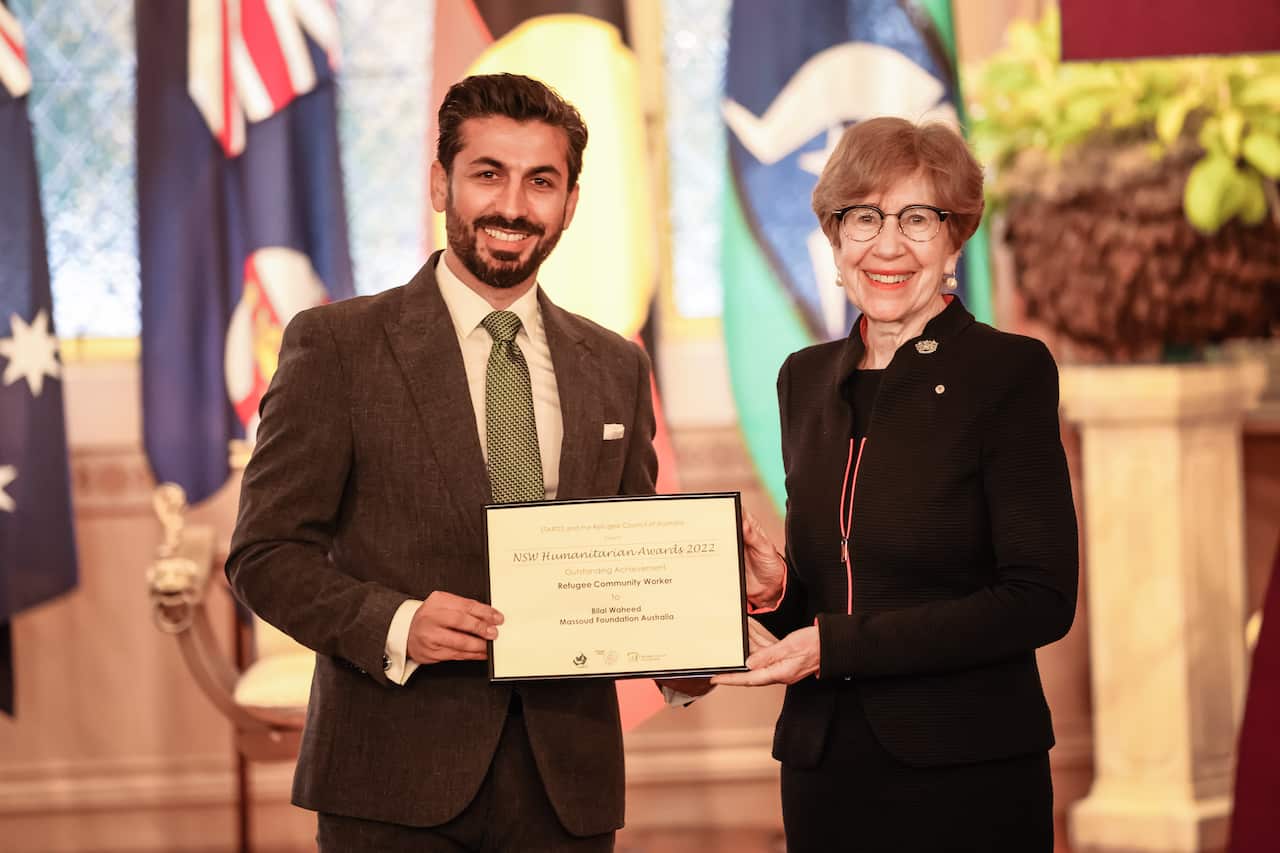 جایزه بشردوستانه نیوساوت‌ولز در بخش خدمات اجتماعی به بلال وحید سنگی، رییس اجرایی بنیاد مسعود در آسترالیا، اعطا شد.