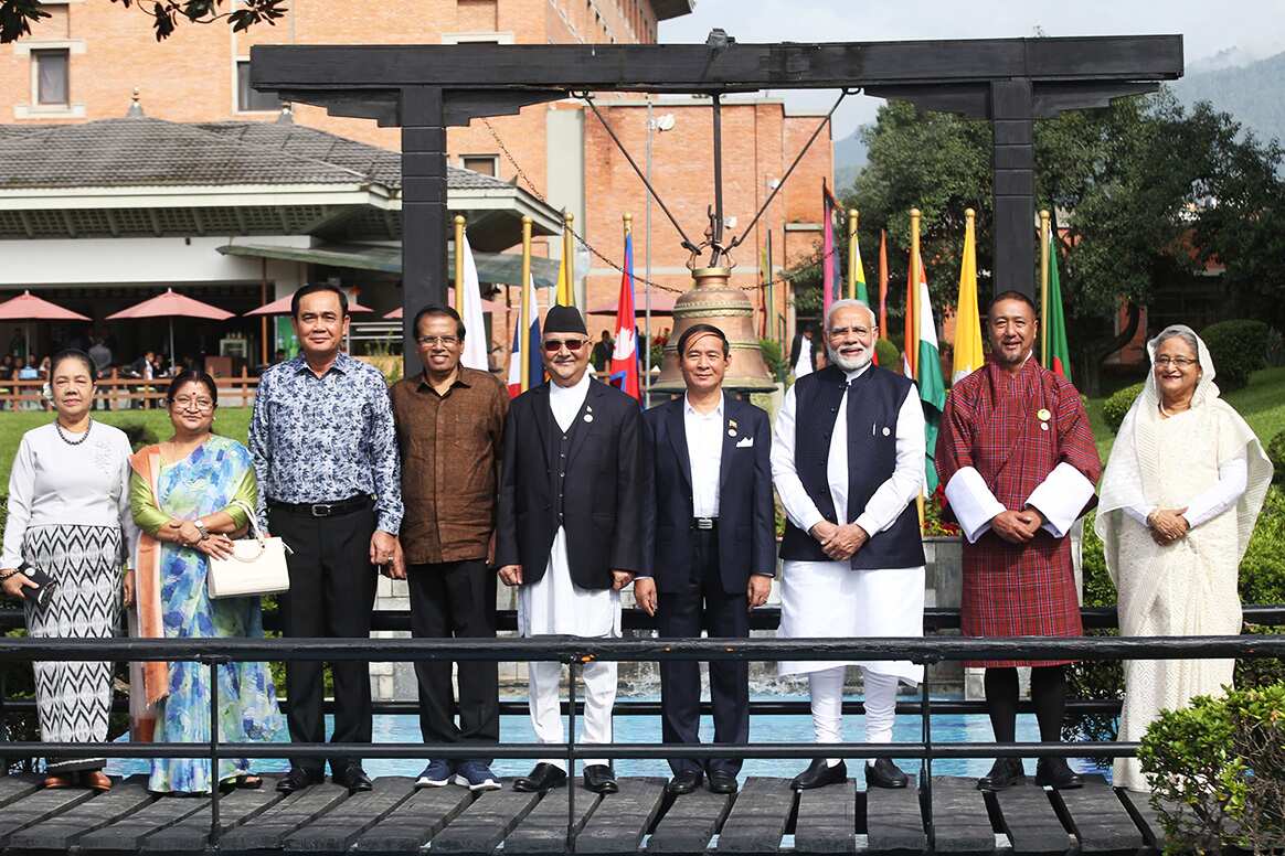 Leaders from various countries in Kathmandu for BIMSTEC Conference.