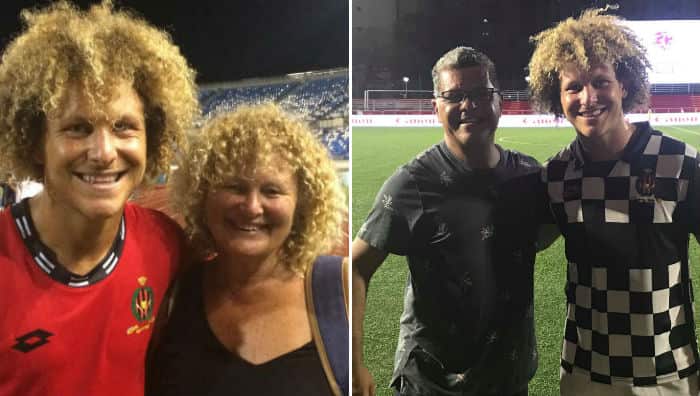 Blake Ricciuto con sus padres.