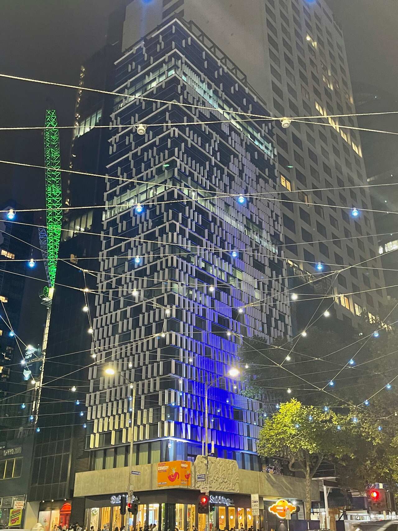 Greek Community of Melbourne lighted up blue