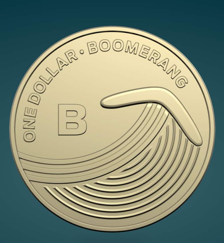 Boomerang coin. 