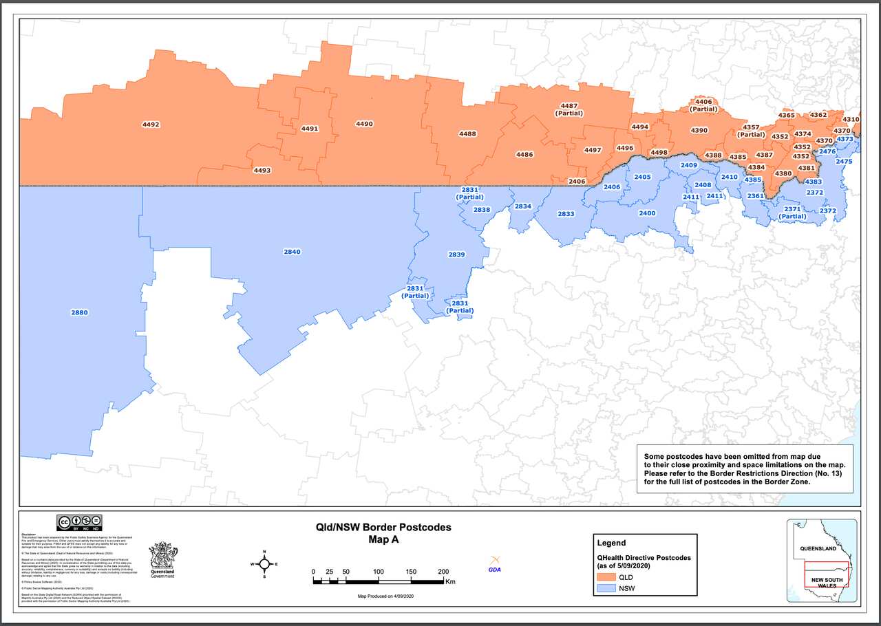 qld border bubble map