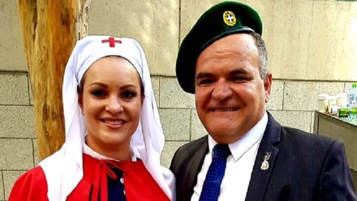 Greeks in Brisbane on ANZAC Day 2019. (Supplied: Helen Zahos )