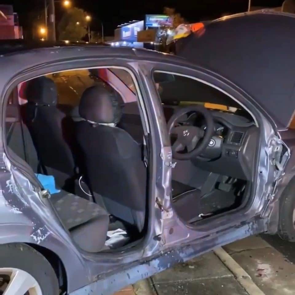 สภาพรถของคุณฑัสกร อยู่พุทธ หลังเกิดเหตุ