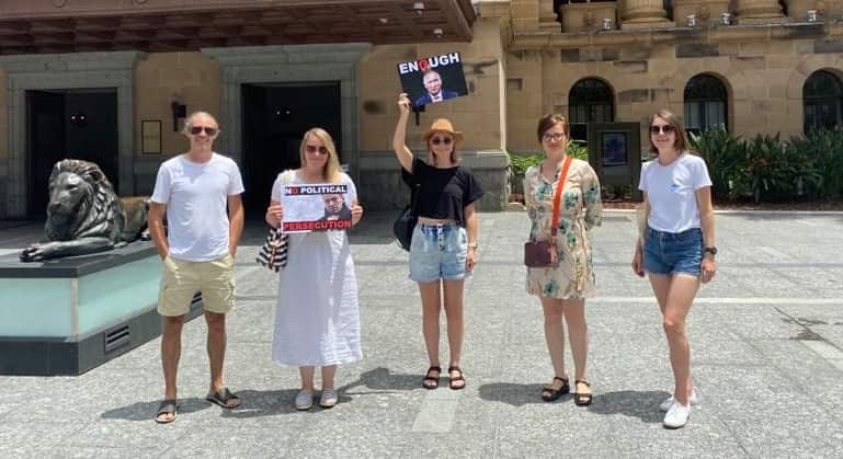 Rally to support Navalny in Brisbane, 31.01.21