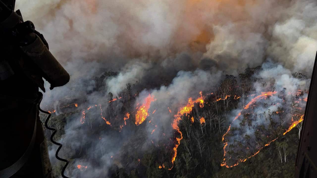 The Grose Valley fire in the Blue Mountains area of Lithgow and Blackheath, New South Wales