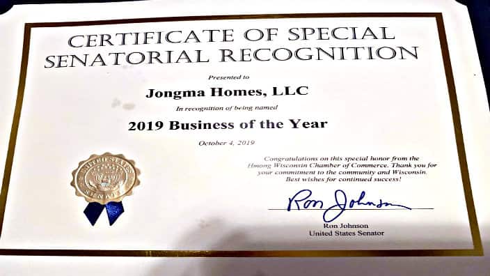 Certificate of recognition