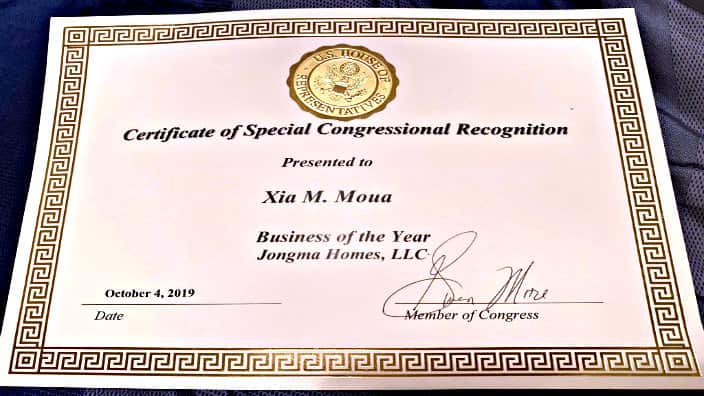 Certificate of recognition