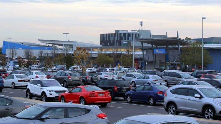Busy car park in Caroline Springs