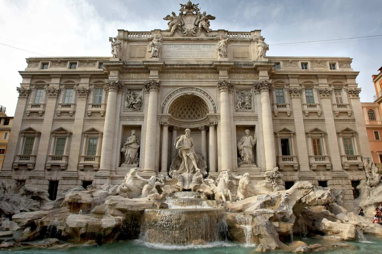  A general view of the Trevi fountain in Rome