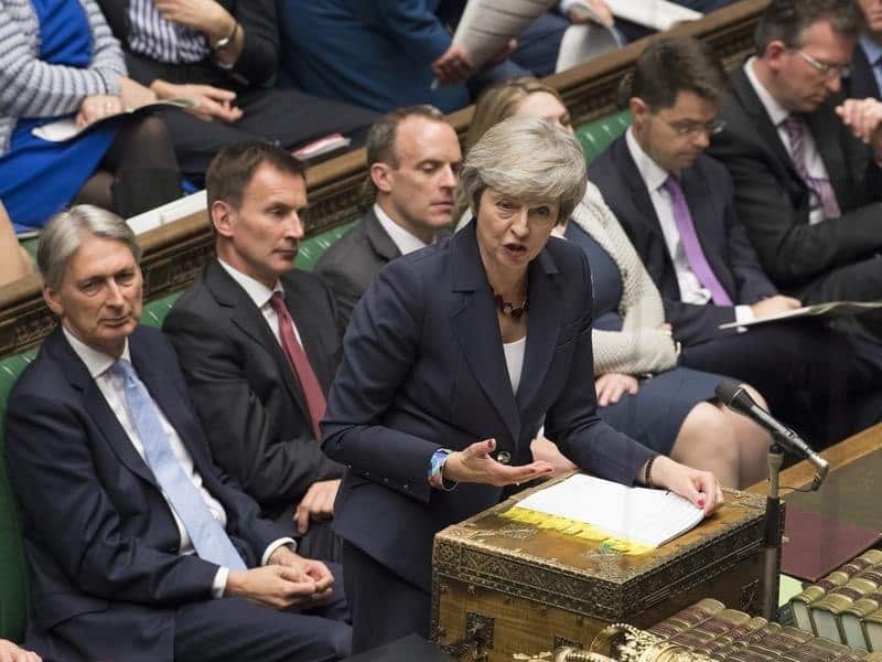 PM Theresa May answers questions in the House of Commons