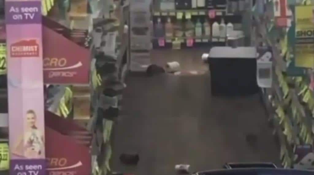 The rats are seen scurrying through the aisles. Credit: 7NEWS