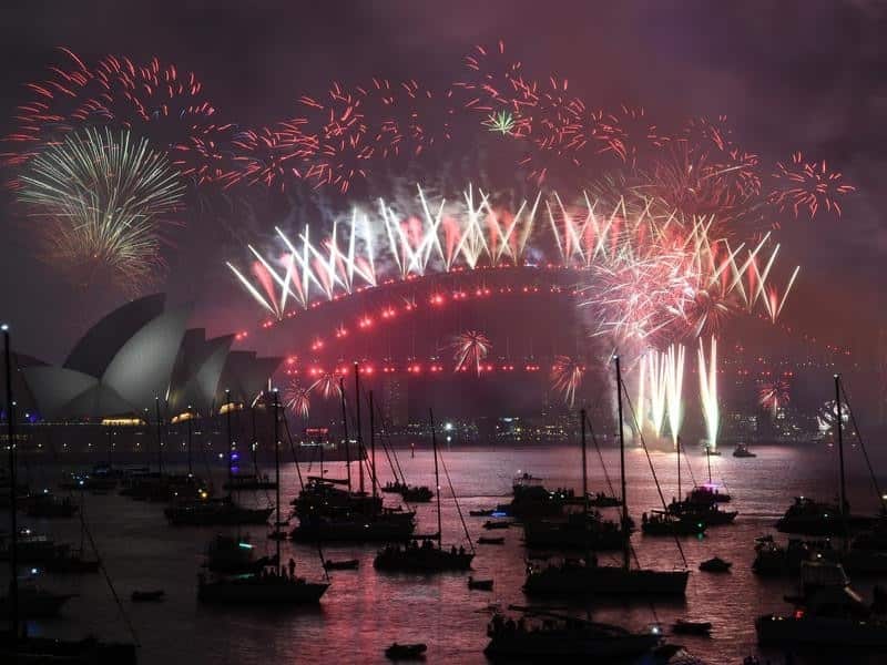 Last year's New Year's Eve fireworks in Sydney.