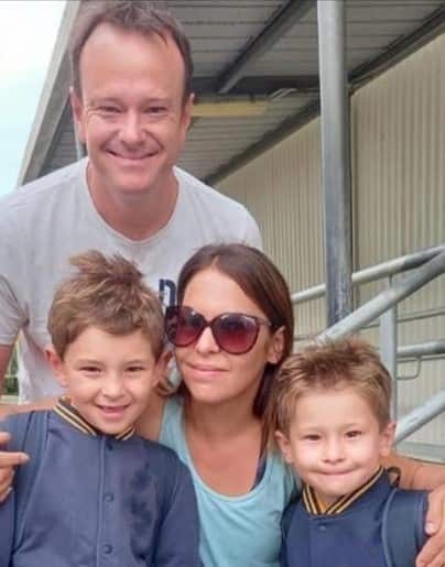 The Reed family on the first day of the school year.