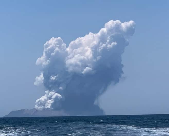 Whakaari erupted on Monday afternoon. 