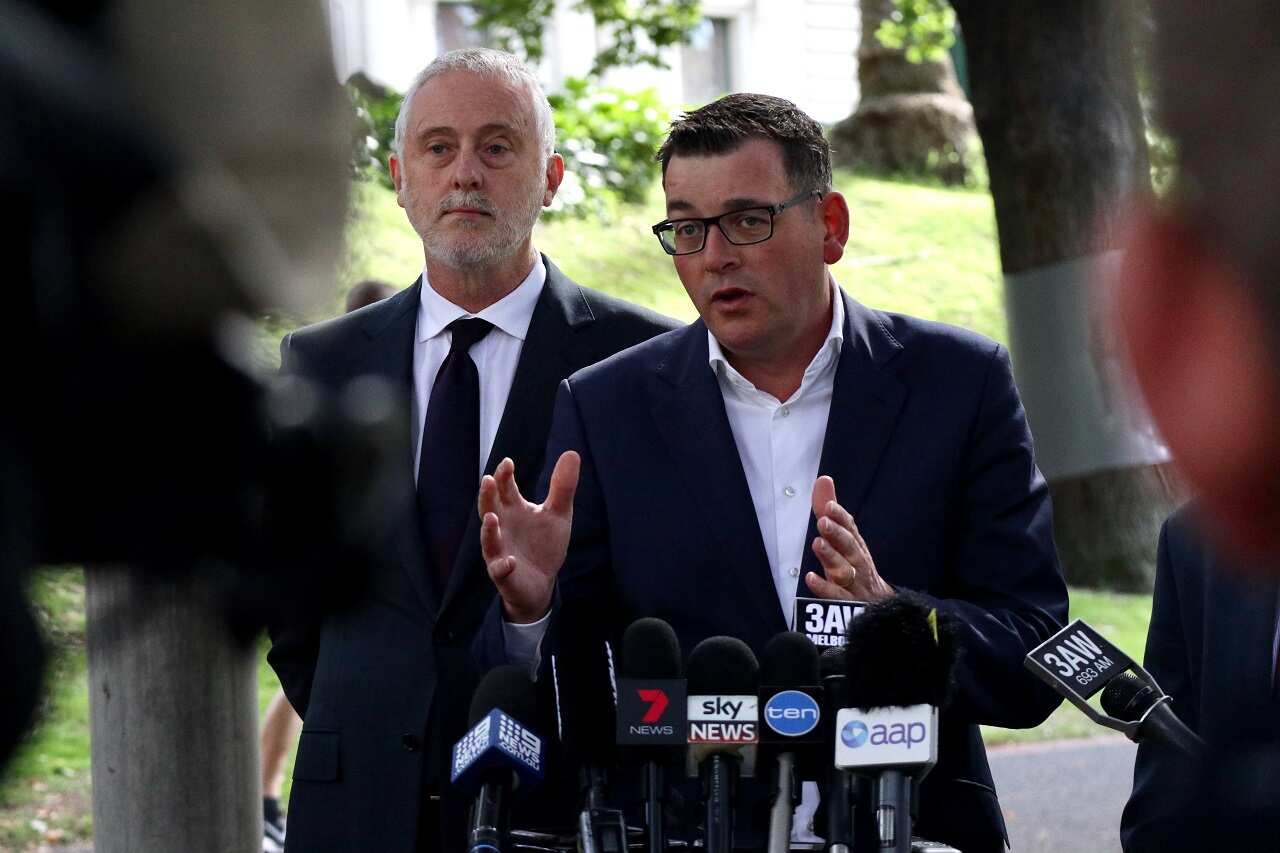 Victorian Premier Daniel Andrews (right) 