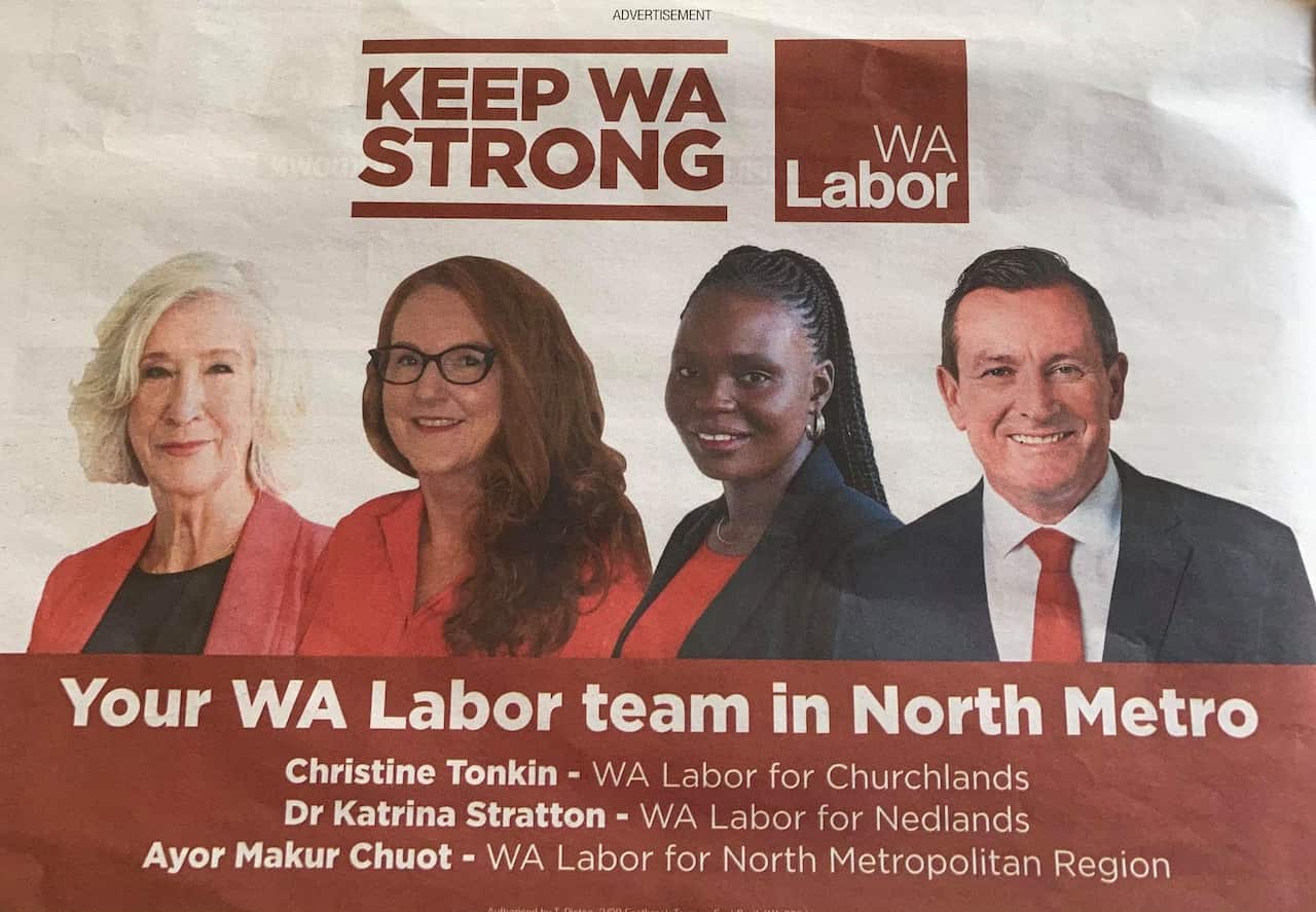 Ms Chuot was preselected as a WA Labor candidate. 
