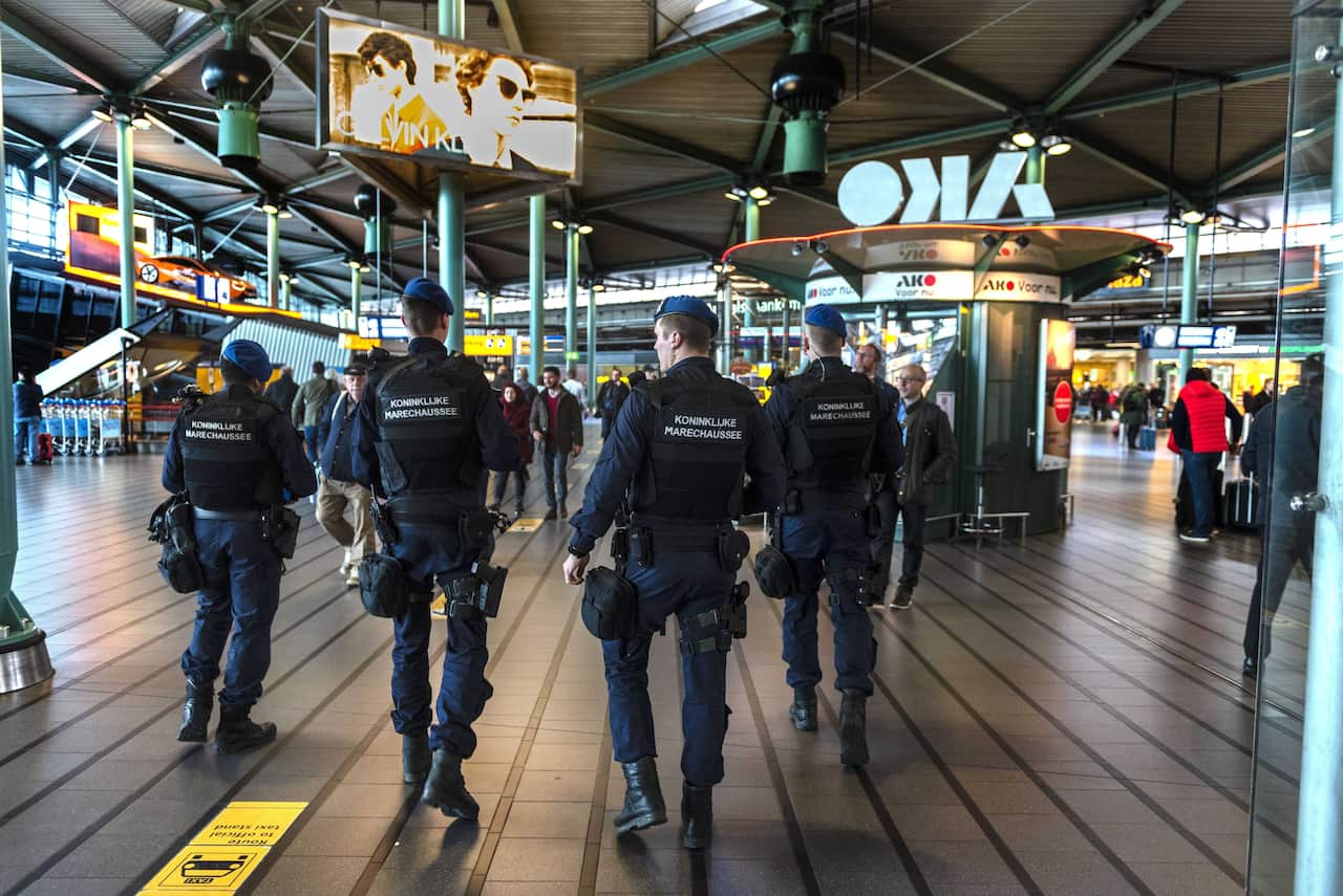 Extra military police units were deployed to Schiphol Airport to heighten security Schiphol, The Netherlands.