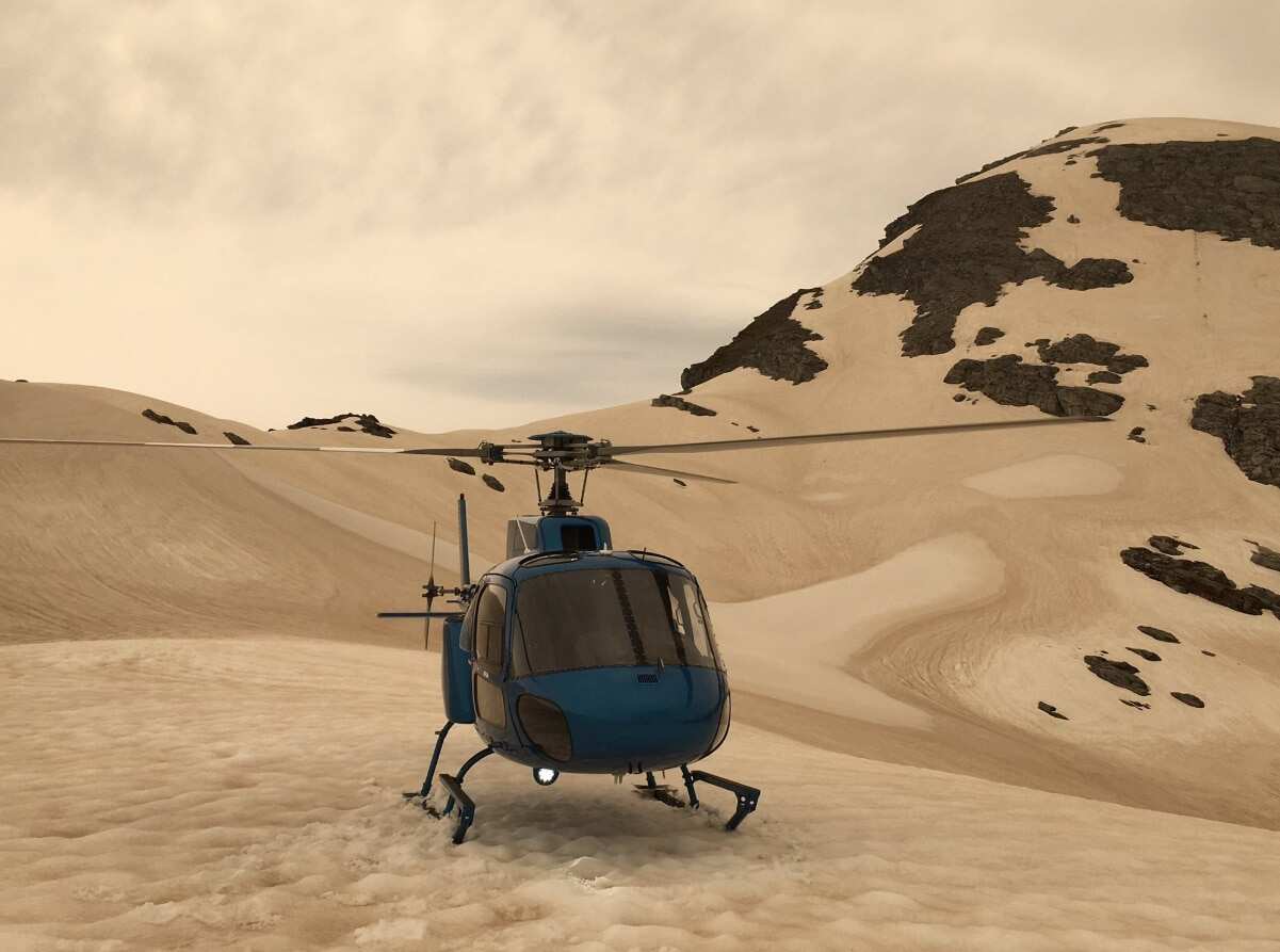 A photo of a glacier in New Zealand taken earlier this week.