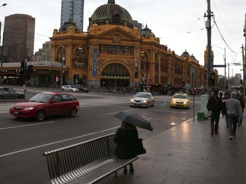 Flinders Street railway station in Melbourne.