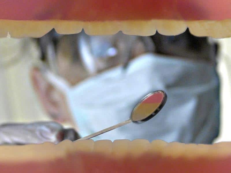 A photograph illustrating a dental checkup.