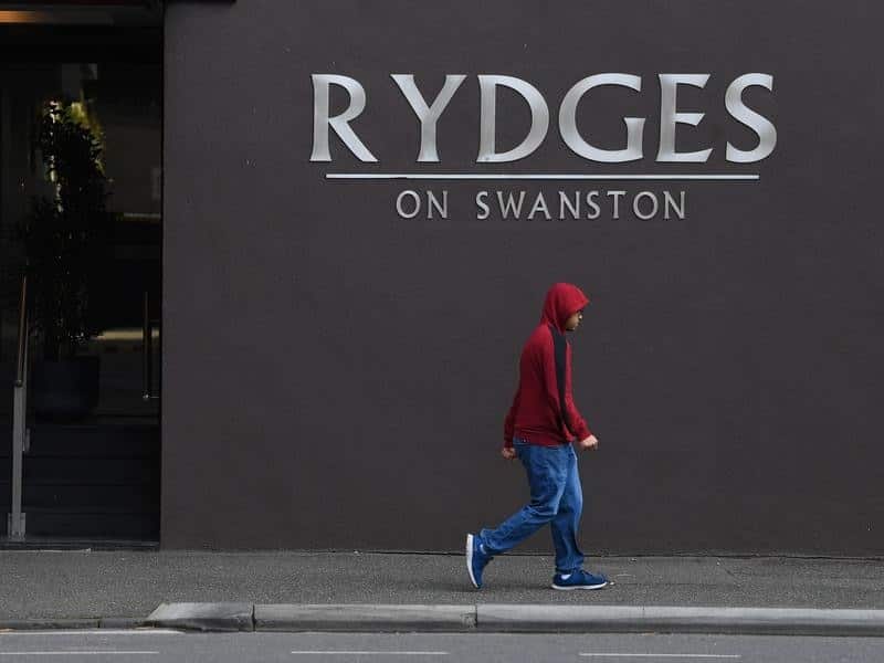 Signage at the Rydges on Swanston hotel in Melbourne (file image)