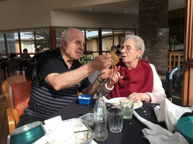 Serafia Pateritsas and her husband 