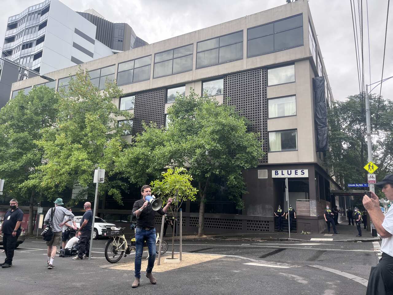 The Park Hotel on Friday in Melbourne where Renata Veracova and Novak Djokovic were detained.