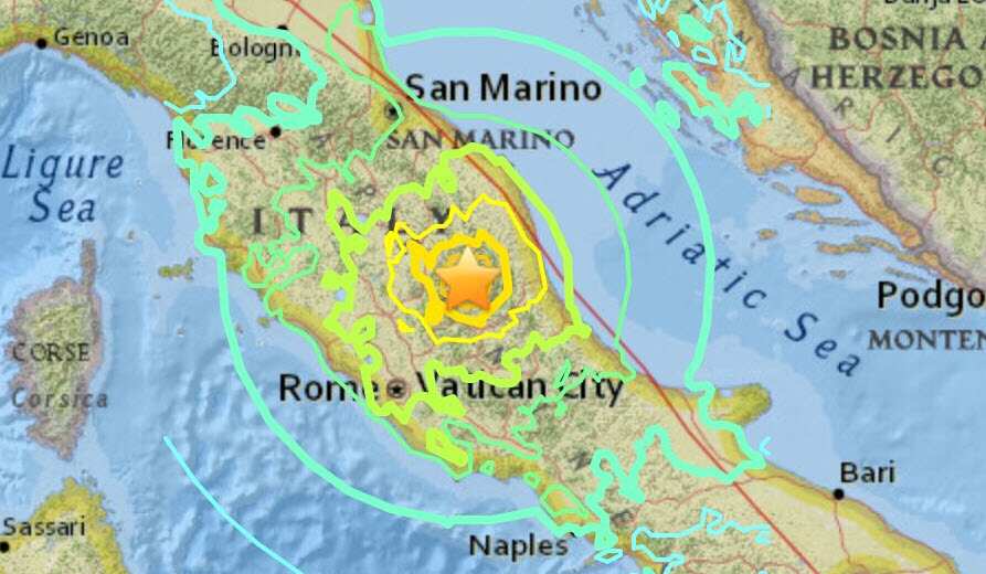 Earthquake hits Central Italy