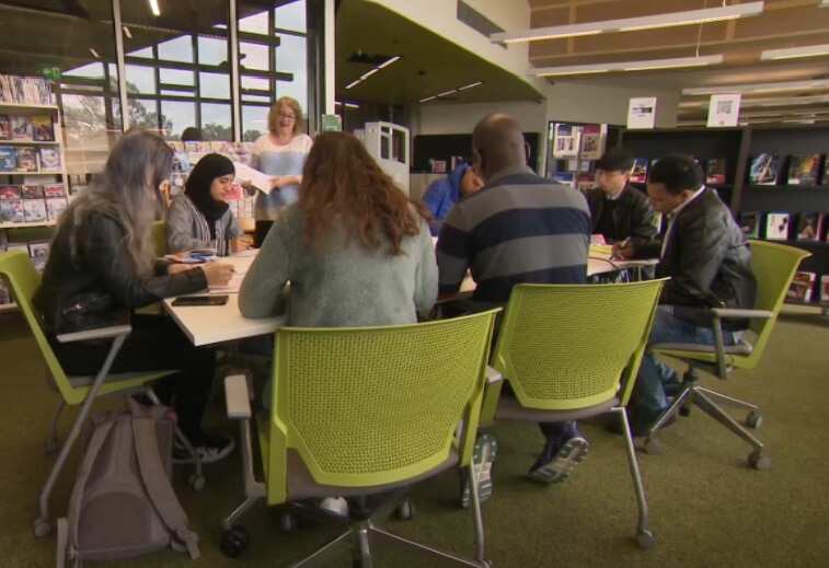 English language teacher Santina Sculli from LA Trobe University leading an English class
