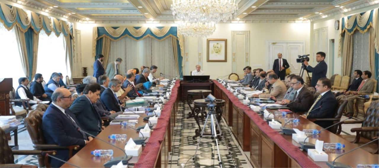 Prime Minister Shehbaz Sharif chairs the meeting of National Economic Council in Islamabad