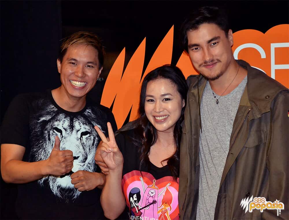 Remy Hii (right) interviewed with SBS PopAsia.