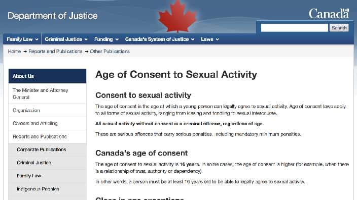 Canadian DoJ Website