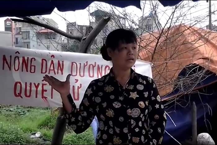 Bà Cấn Thị Thêu, dân oan Dương Nội 